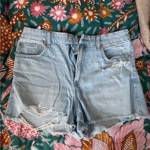 NWT American Eagle Outfitters Light Blue Distressed Denim Shorts